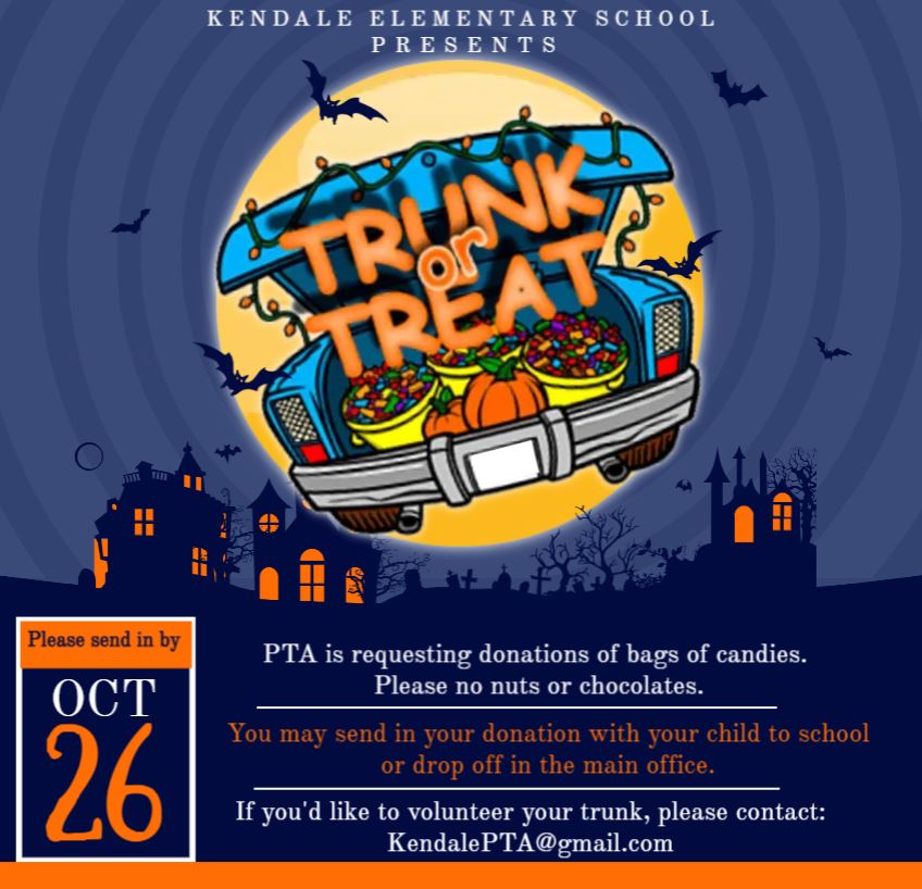 Trunk or Treat Donations Kendale Elementary School